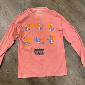 Kellogg's Froot Loops Vintage Styled Toucan Sam Pink Long-Sleeve  Graphic Tee